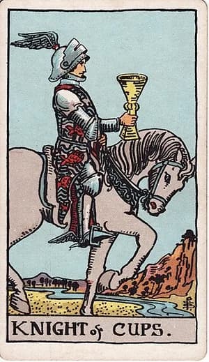 Лицар Кубків: карта таро Райдера-Вейта-Сміт (Knight of Cups)