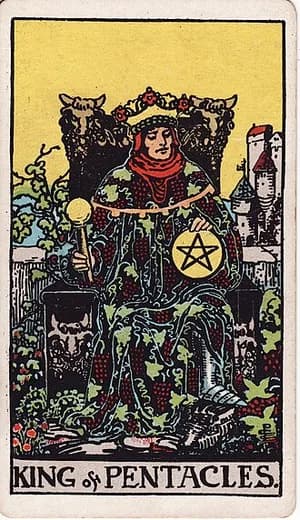 Король Пентаклів: карта таро Райдера-Вейта-Сміт (King of Pentacles)
