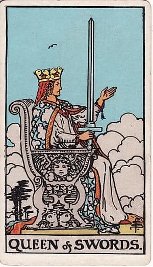Королева Мечів: карта таро Райдера-Вейта-Сміт (Queen of Swords)
